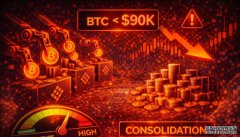 <b>比特币数据显示，在比特币价格低于 9 万美元盘</b>